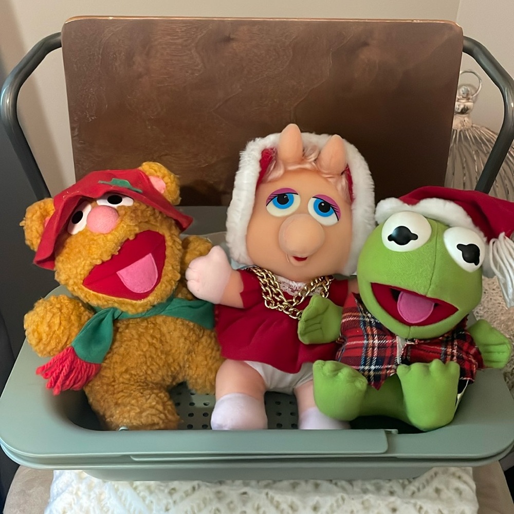 Plush Toy Set - Red, Green, and Yellow